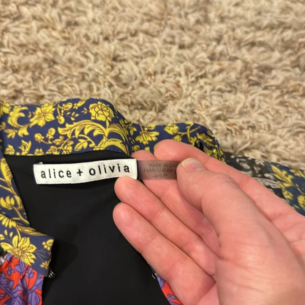 Alice and Olivia Prija mandarin collar blouse - Picture 8 of 8